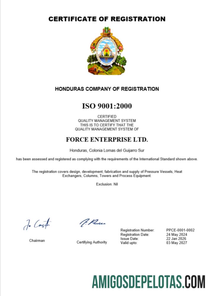 Certificado de registro de Honduras para impressão, modelo Word e PDF